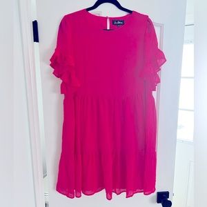 Hot Pink Sam Edelman Babydoll Dress- Large